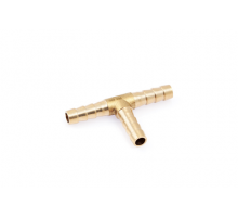 Штуцер соединительный Т-образный латунный ёлочка 7мм ДТ