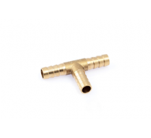 Штуцер соединительный Т-образный латунный ёлочка 9мм ДТ