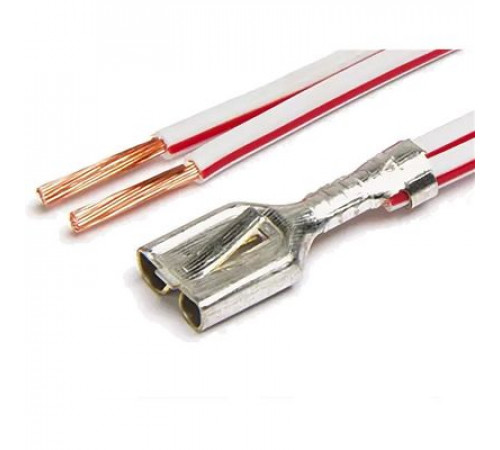 Контакт МАМА 6,3мм луж. с 2-мя проводами