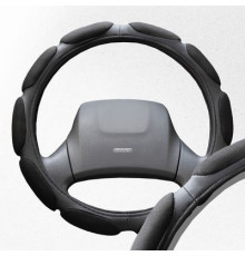 Оплетка искусственная замша с перфорацией L (39-41 см) SKYWAY Mix Sponge classic черный цвет