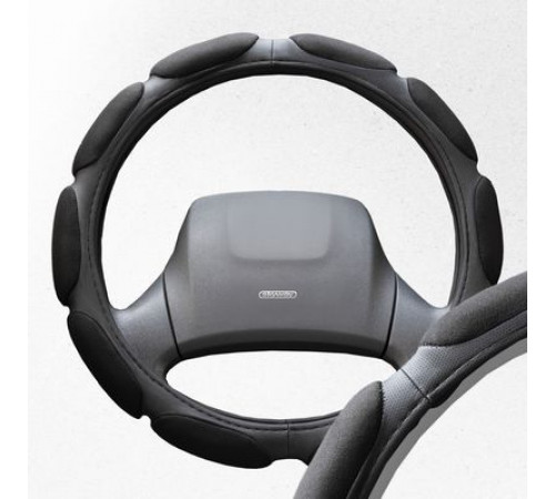 Оплетка искусственная замша с перфорацией L (39-41 см) SKYWAY Mix Sponge classic черный цвет