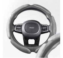 Оплетка искусственная замша с перфорацией M (37-39 см) SKYWAY Mix Sponge classic Серый