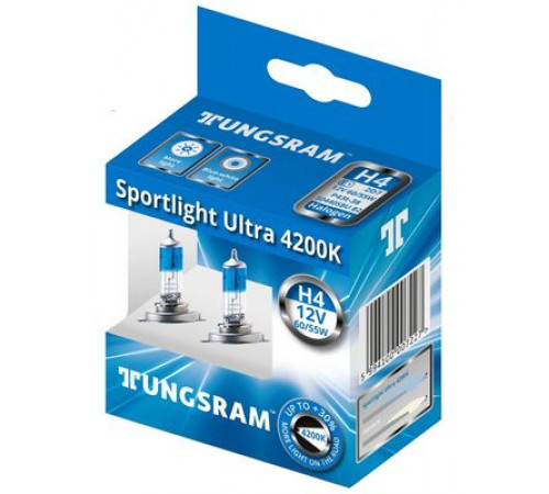 Лампы H1 TUNGSRAM Sportlight Ultra +30% 4200K 55W P14,5s пластиковый бокс