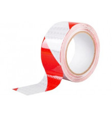 Лента светоотражающая REXANT самоклеящаяся 50 мм х 10 м красно-белая