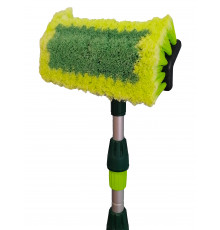 Щетка для мытья  ZIZAY телескопическая длина 3 метра с клапаном под воду и краником, щетина 25х5см