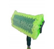 Щетка для мытья  ZIZAY телескопическая длина 2,5 метра с клапаном под воду и краником, щетина 25х5см