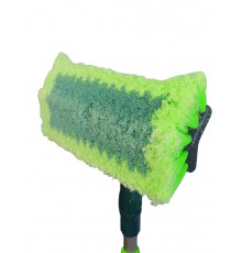 Щетка для мытья  ZIZAY телескопическая длина 2,5 метра с клапаном под воду и краником, щетина 25х5см