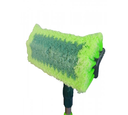 Щетка для мытья  ZIZAY телескопическая длина 1,6 метра с клапаном под воду и краником, щетина 25х5см