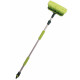 Щетка для мытья  ZIZAY телескопическая длина 1,6 метра с клапаном под воду и краником, щетина 20х5см