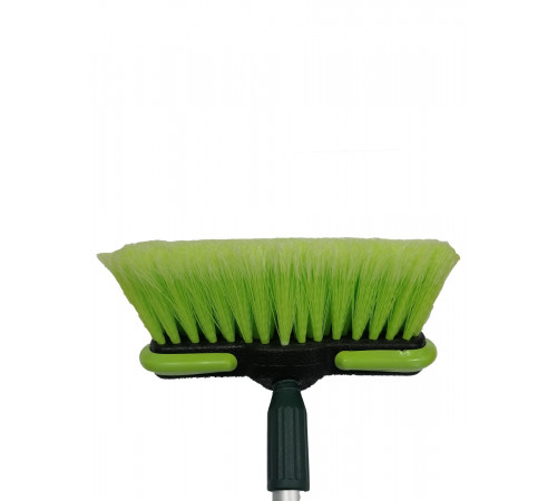 Щетка для мытья  ZIZAY телескопическая длина 1 метр с клапаном под воду и краником, щетина 20х5см