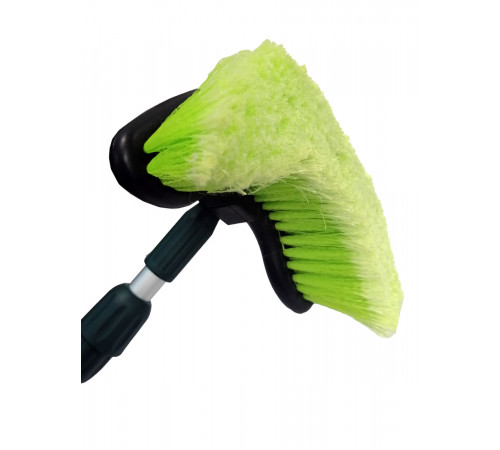 Щетка для мытья  ZIZAY телескопическая длина 1,6 метра с клапаном под воду и краником, угловая, щети