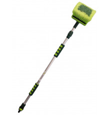 Щетка для мытья  ZIZAY телескопическая длина 1,6 метра с клапаном под воду и краником, щетина 5см, у