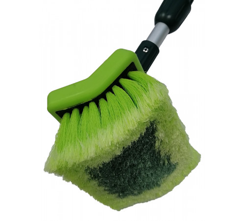 Щетка для мытья  ZIZAY телескопическая длина 1,6 метра с клапаном под воду и краником, щетина 5см, у