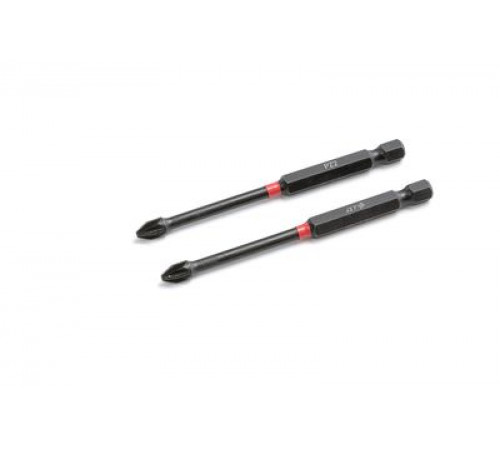 Бита ударная 1/4'', PZ2 × 90 мм, 2 шт. ДТ