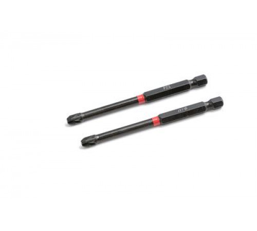 Бита ударная 1/4'', PZ3 × 90 мм, 2 шт. ДТ
