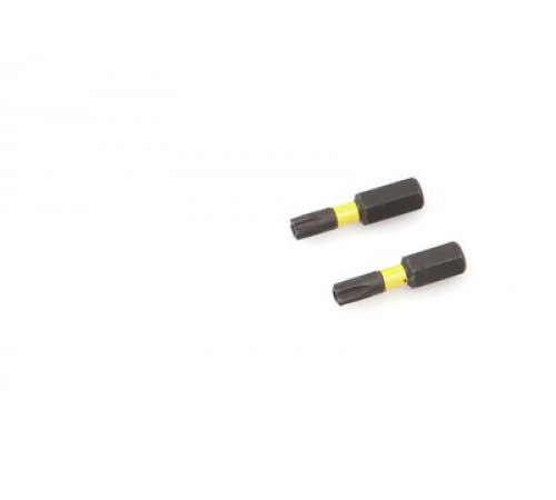 Бита ударная 1/4'', Т25 × 25 мм с отверстием, 2 шт. ДТ