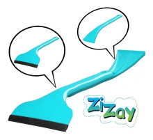 Водосгон - скребок двухсторонний 16х8,5см ZIZAY бирюзовый