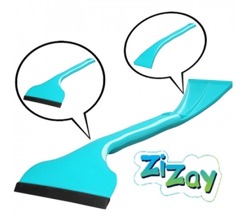 Водосгон - скребок двухсторонний 16х8,5см ZIZAY бирюзовый