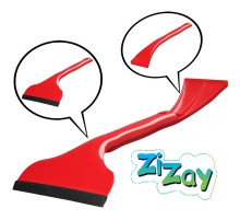 Водосгон - скребок двухсторонний 16х8,5см ZIZAY красный