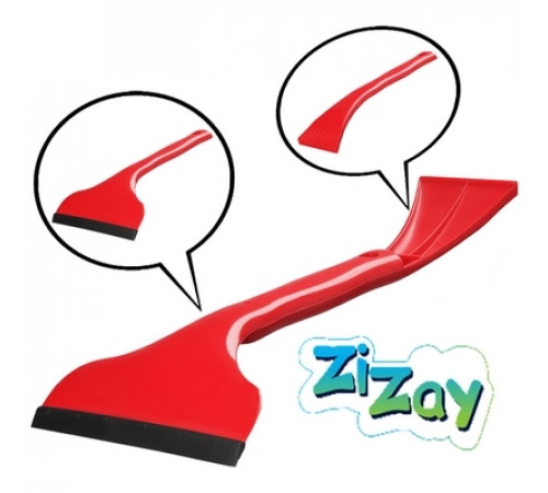 Водосгон - скребок двухсторонний 16х8,5см ZIZAY красный