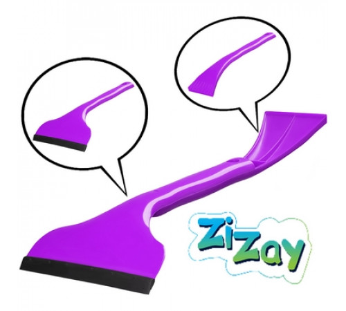 Водосгон - скребок двухсторонний 16х8,5см ZIZAY фиолетовый