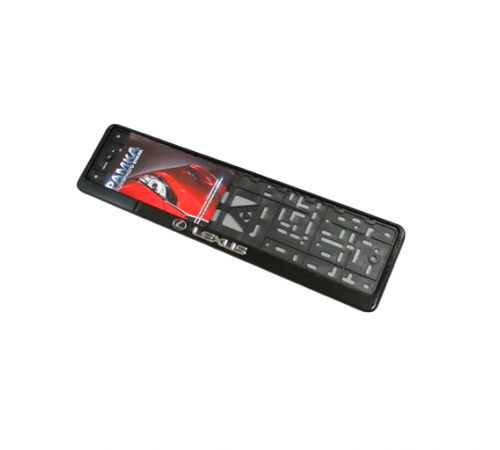 Рамка под номер рeльеф LEXUS серебро