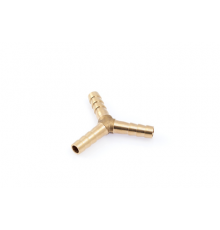 Штуцер соединительный Y-образный латунный ёлочка 7мм ДТ