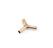 Штуцер соединительный Y-образный латунный ёлочка 9мм ДТ