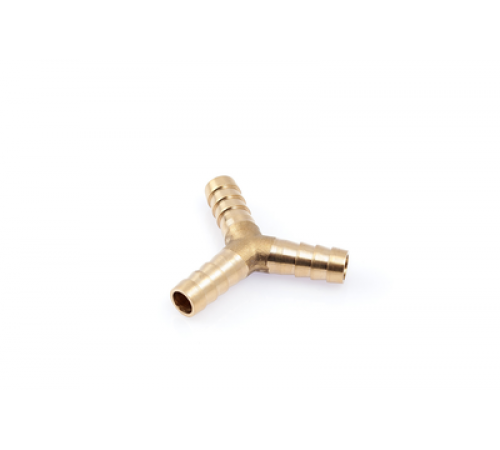 Штуцер соединительный Y-образный латунный ёлочка 9мм ДТ