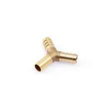 Штуцер соединительный Y-образный латунный ёлочка 11мм ДТ