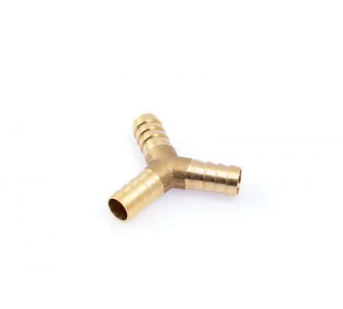 Штуцер соединительный Y-образный латунный ёлочка 11мм ДТ