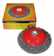 Щетка метал. для УШМ тарелка 125мм М14 ЕРМАК