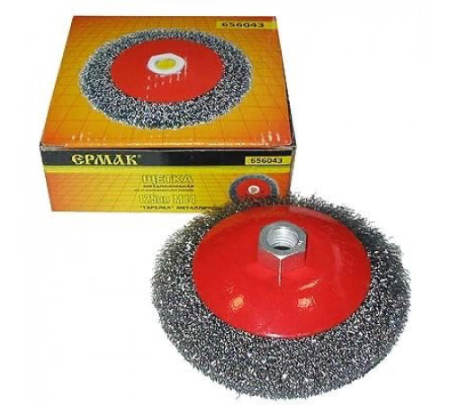 Щетка метал. для УШМ тарелка 125мм М14 ЕРМАК