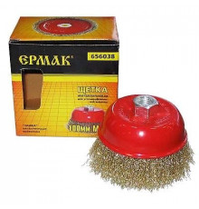 Щетка метал. для УШМ чашка 100мм М14 ЕРМАК