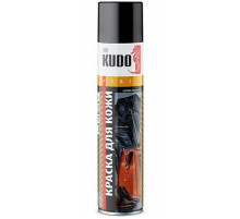 Краска для гладкой кожи черная KUDO аэрозоль 400мл