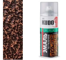 Краска молотковая по ржавчине черная медь KU-3015 KUDO аэрозоль 520мл