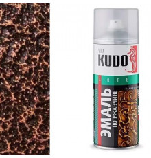 Краска молотковая по ржавчине черная медь KU-3015 KUDO аэрозоль 520мл