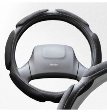 Оплетка искусственная замша с перфорацией L (39-41 см) SKYWAY Mix Sponge classic Черный