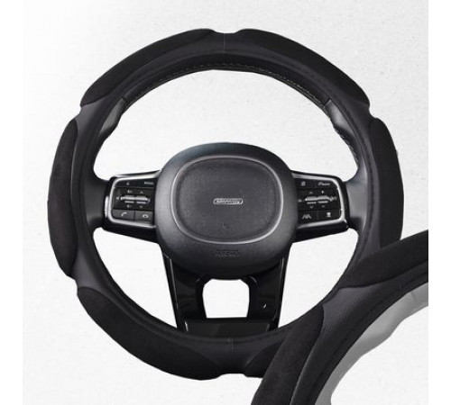 Оплетка искусственная замша с перфорацией M (37-39 см) SKYWAY Mix Sponge classic Черный