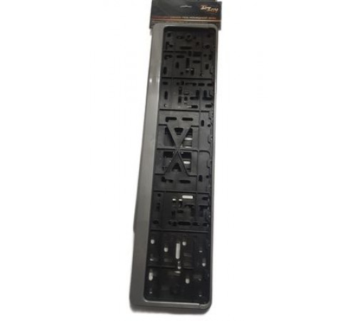 Рамка под номер ZIZAY без надписи серая комплект 2штуки