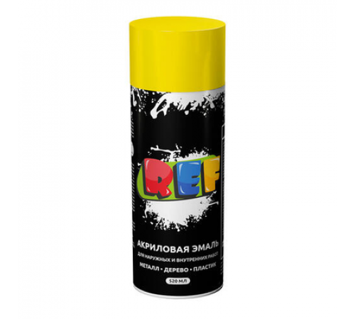 Краска универсальная акриловая REF 1005 флуор. желтый аэрозоль 520 мл