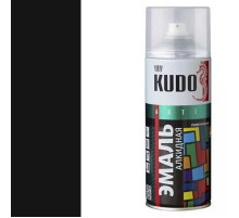 Краска универсальная черная матовая RAL-9005 KUDO аэрозоль 520мл
