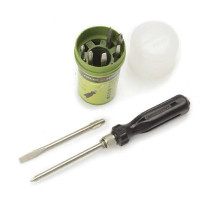 Отвертка цанговая с вставками 8 предметов 110мм(шлиц,крест,шило) ДТ