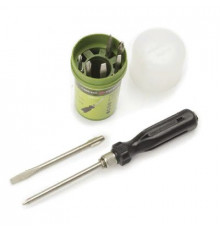 Отвертка цанговая с вставками 8 предметов 110мм(шлиц,крест,шило) ДТ