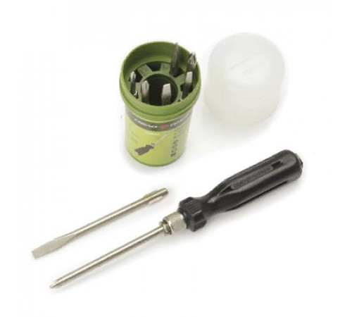 Отвертка цанговая с вставками 8 предметов 110мм(шлиц,крест,шило) ДТ