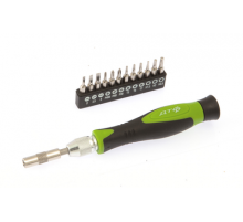 Отвертка цанговая 1/8  для точных работ с битами 14 предм.  ДТ