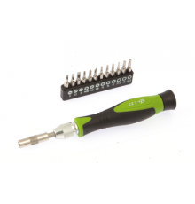 Отвертка цанговая 1/8  для точных работ с битами 14 предм.  ДТ