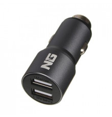 Разветвитель прикуривателя 2USB, 2.4А, 12/24В металл