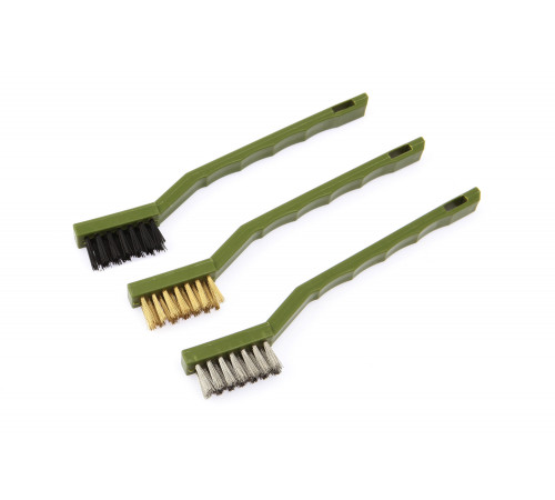 Корщетка-мини набор (латунная, нержавеющая сталь, нейлоновая), 3 шт. ДТ