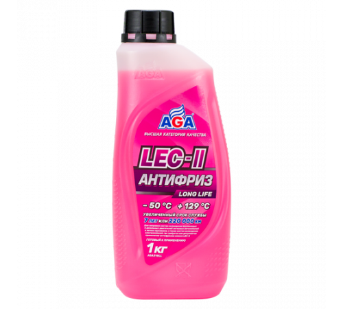 Антифриз, готовый к применению, розовый, -50С, 1кг, LEC-II ЧЗ